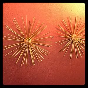Gold Metal Wall Decor (2 pieces)